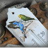 Enamel thermometer decoration Goldcrest