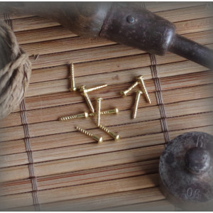 Small brass screws suitable for Dorante tags