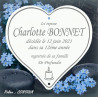 coeur mortuaire en email veritable personnalisation texte Corsiva