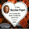 Coeur funéraire en émail blanc avec petite photo ovale et texte en caractères oldone