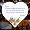 coeur commemoratif émaillé blanc decor mesanges bleues police garamond