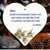 coeur commemoratif émaillé blanc decor mesanges bleues police oldone
