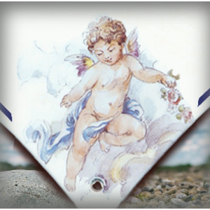décor ange zoom pour le coeur funéraire pour enfant