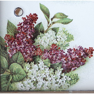 Numéro émaillé décor Lilas 15x10cm