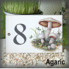 Numéro décor Champignon Agaric 15x10cm