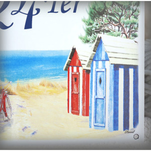 décor Cabines rouges et bleues