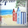 décor Cabines rouges et bleues