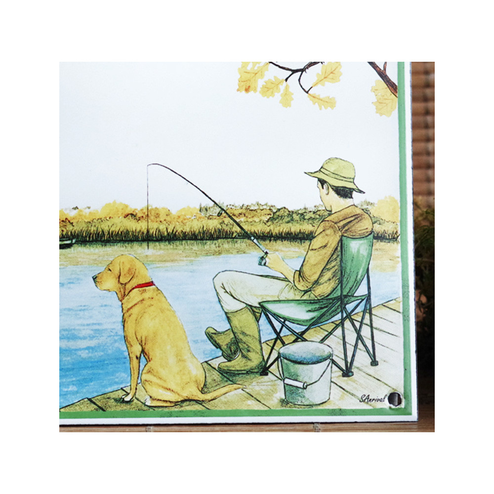 décor Pêcheur et son chien