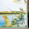 décor Pêcheur et son chien