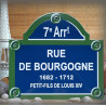 Plaque de rue de Paris personnalisée avec arrondissement - Émaillée 30x26 cm (4 lignes)