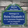 Plaque de rue Paris personnalisée date ou texte - Émaillée 30x26 cm (5 lignes)