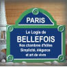 Plaque de rue Paris personnalisée date ou texte - Émaillée 30x26 cm (5 lignes)