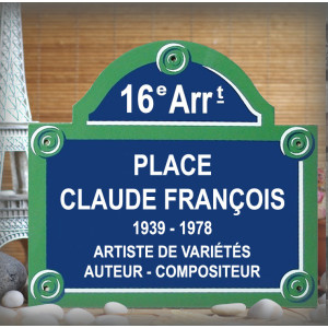 Plaque de rue de Paris personnalisée avec arrondissement - Émaillée 30x26 cm (5 lignes)