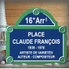 Plaque de rue de Paris personnalisée avec arrondissement - Émaillée 30x26 cm (5 lignes)