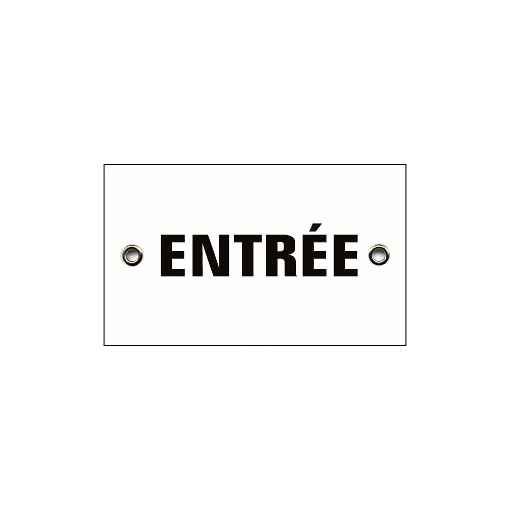 Plaque émaillée 10x6cm "Entrée"
