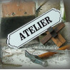 Enamel plate "atelier"