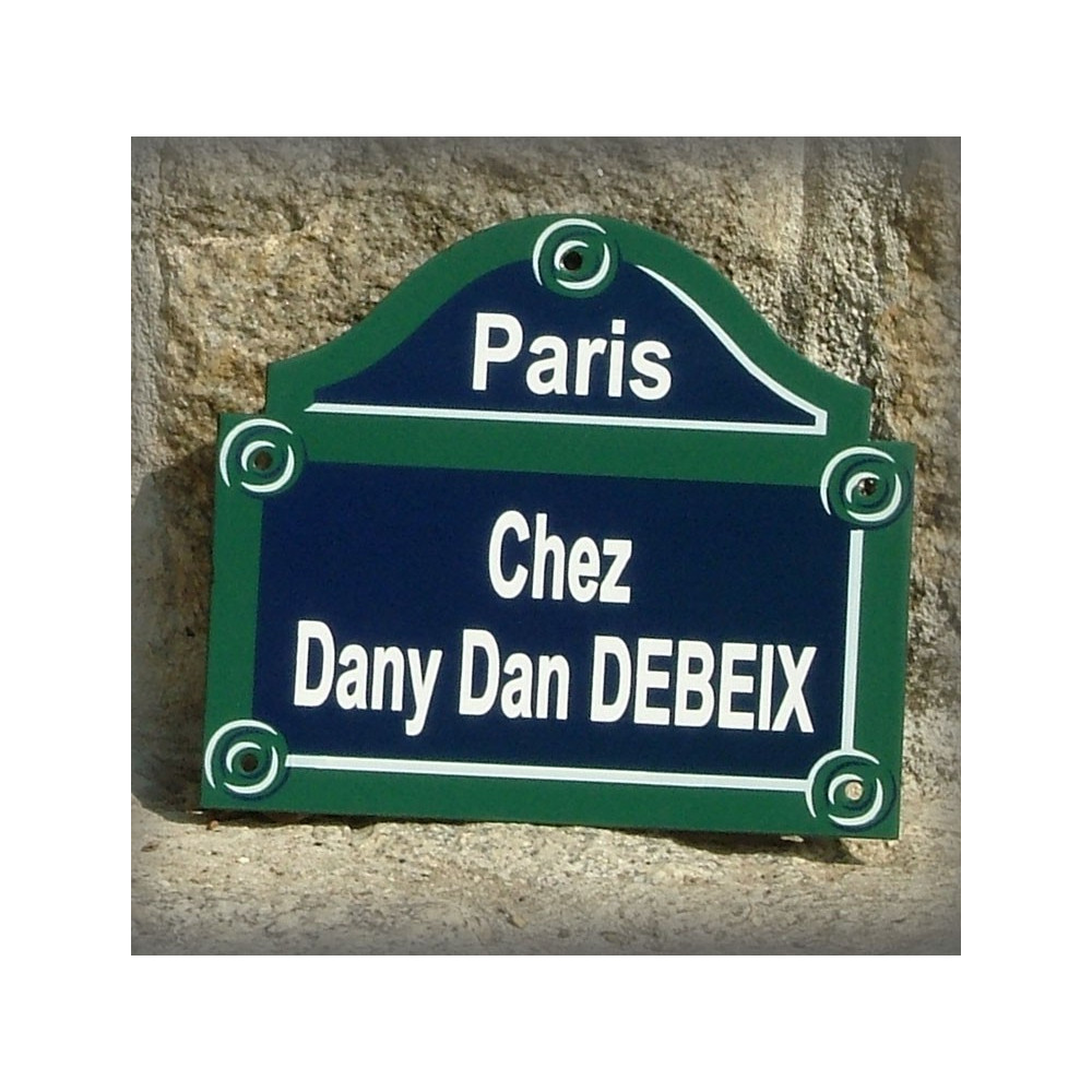 plaque "Paris" 15X13cm personnalisée