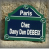 plaque "Paris" 15X13cm personnalisée