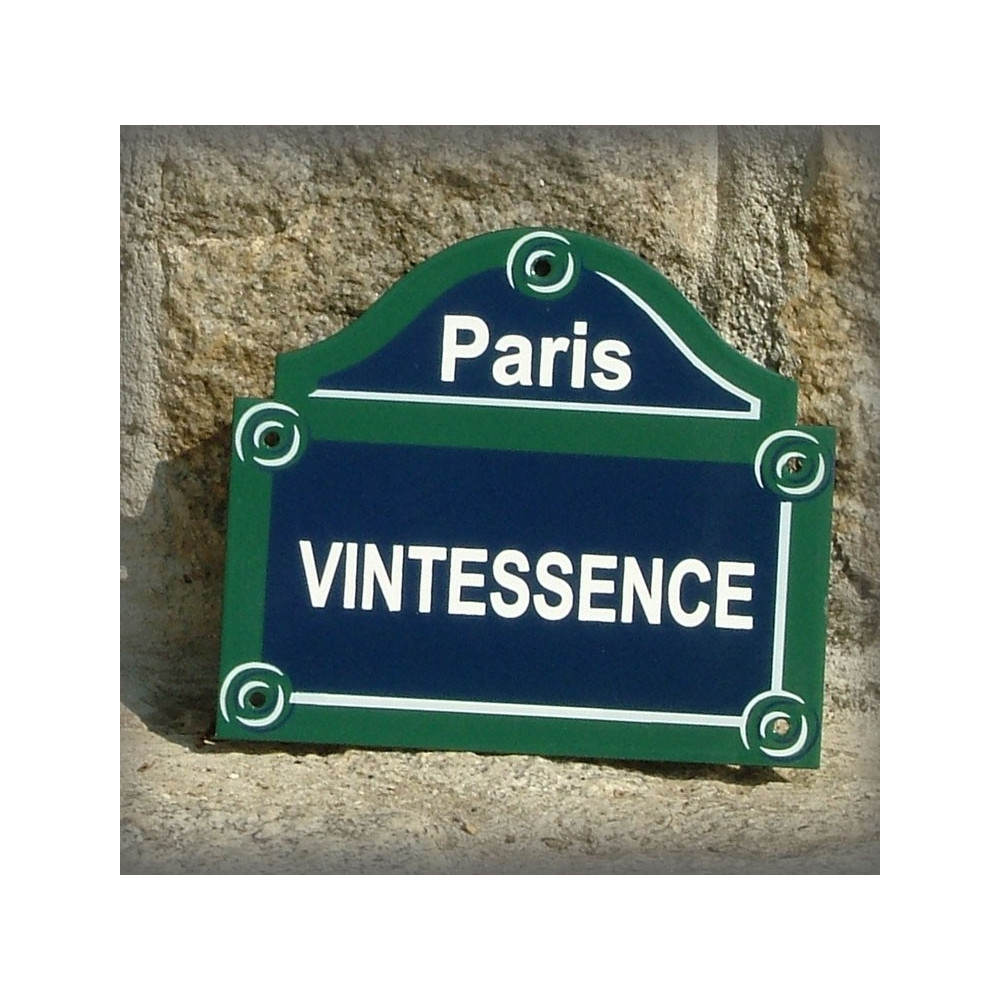 "Paris" enamel plate personalized 6x5,2in