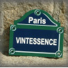 plaque "Paris" 15X13cm personnalisée