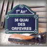 Enamel "Paris" plate - 36 quai des orfevres