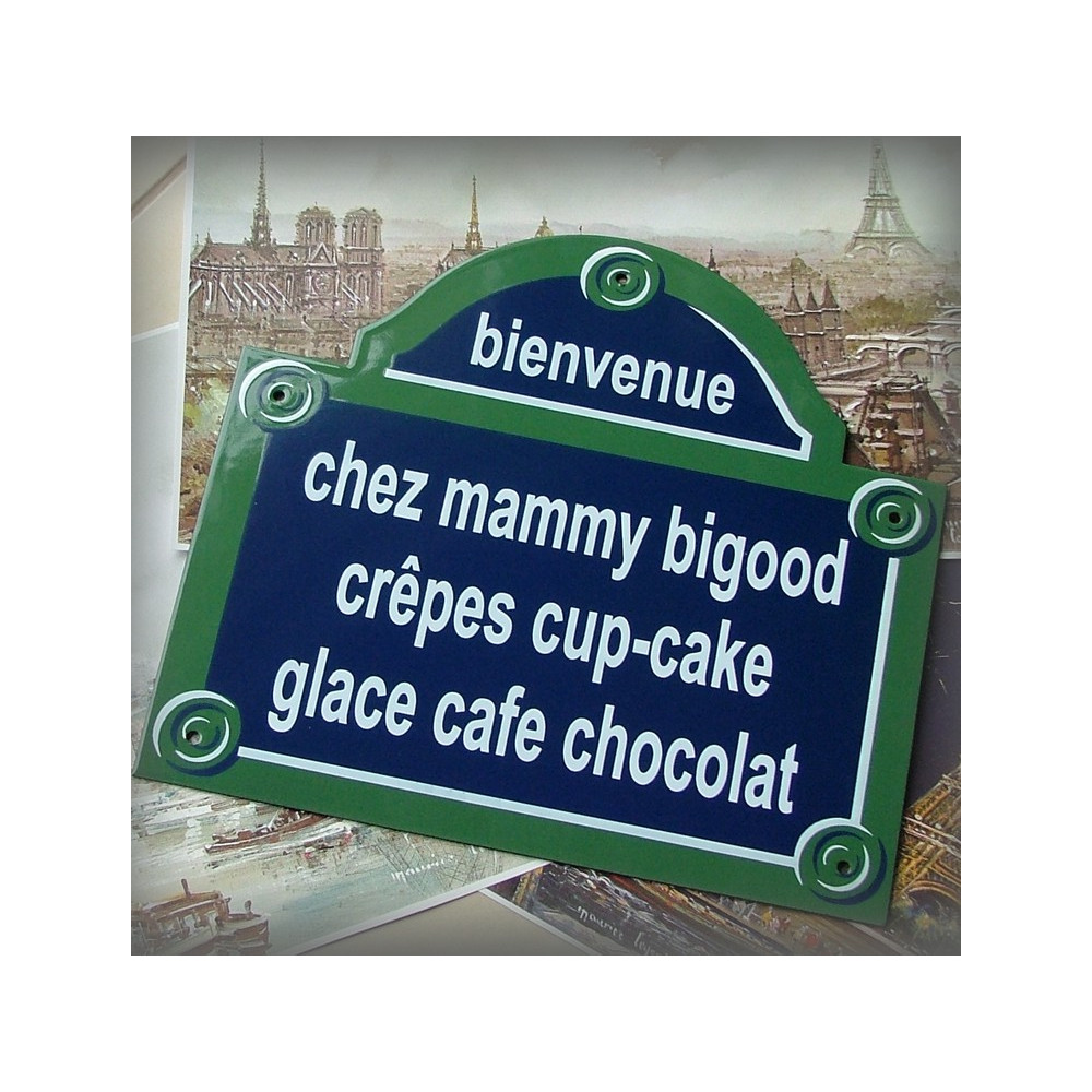 Votre Plaque de Paris 30x26cm personnalisée à votre nom