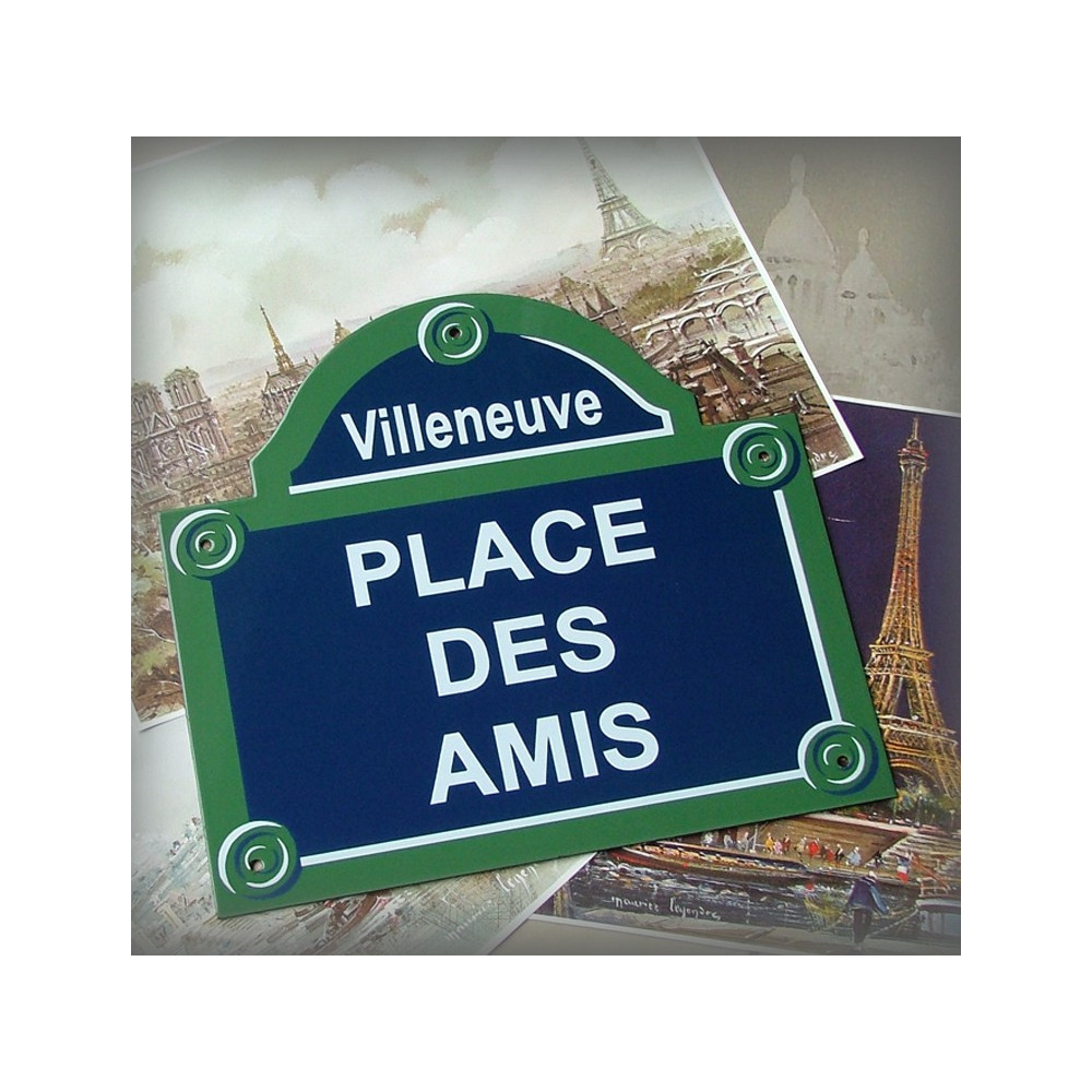 Votre Plaque de Paris 30x26cm personnalisée à votre nom