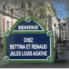 Your Enamel Plate of Paris 12x10.4in personalized in your name