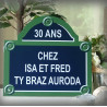 Votre Plaque de Paris 30x26cm personnalisée à votre nom