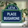 Your Enamel Plate of Paris 12x10.4in personalized in your name