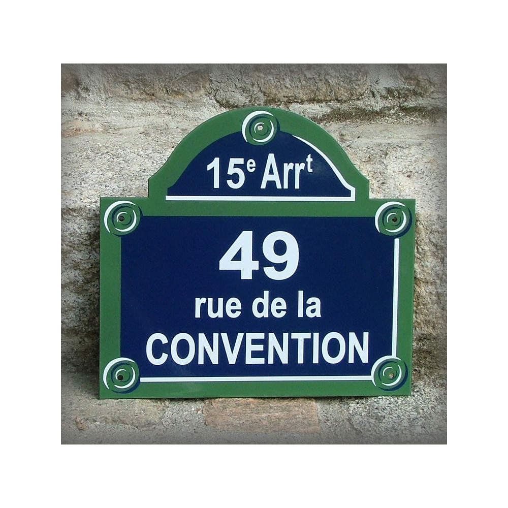 Your Enamel Plate of Paris 12x10.4in personalized in your name