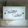 Plaque émaillée 10x6cm "Toilettes Sèches"