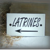 Enamel plate "Latrines + flèche gauche"