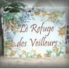 Enamel house plate Tulips parrot décor with your text