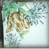 Enamel house plate Tulips parrot décor with your text