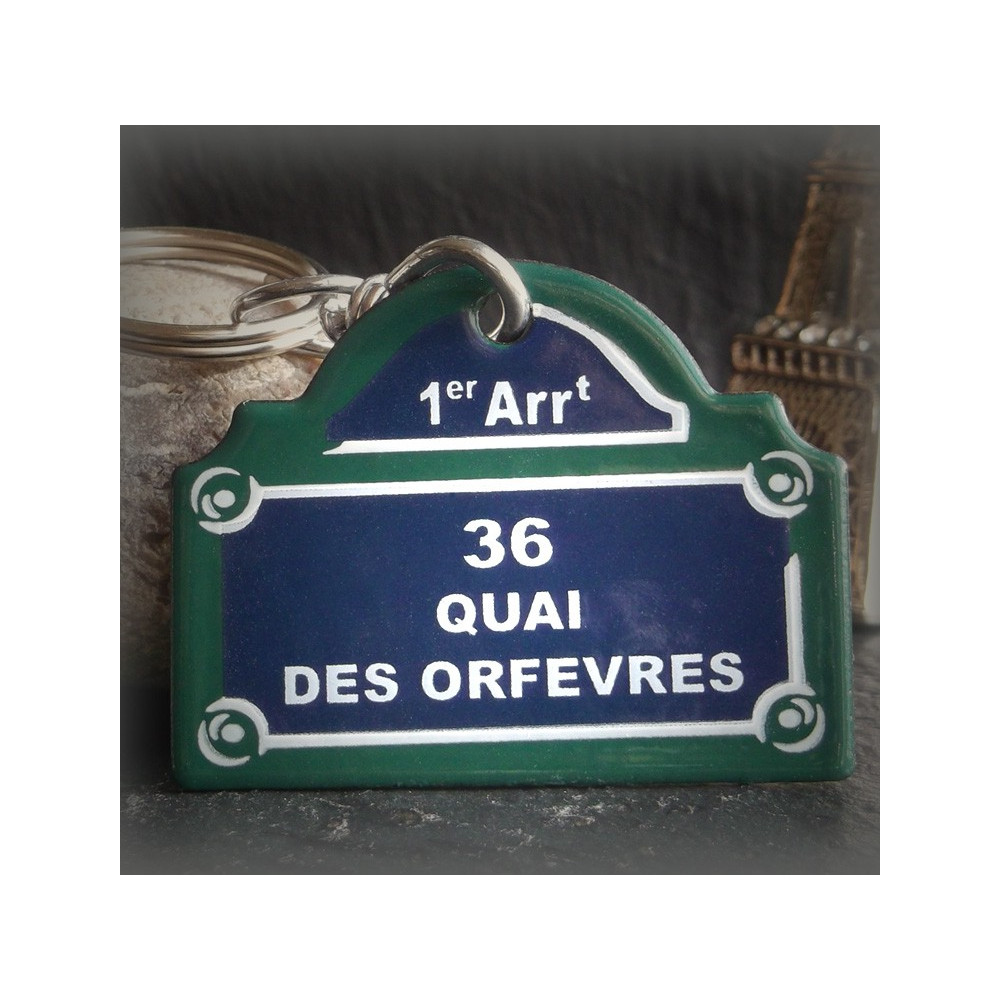 Enamel "Paris" plate - 36 quai des orfevres zoom