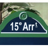 La véritable Plaque de Paris avec Arrondissement et personnalisée à votre nom