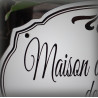 Plaque de famille en émail blanc zoom