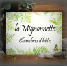 Plaque de maison décor fougère 