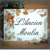 Enamel house plate Grooseberries décor with your text 12.8x9.4in