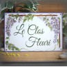 Enamel house plate wisteria décor Great vibes font