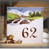 Street Number enamelled Mountain marmot decoration