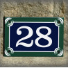 Paris enamel plate white number 6x4 inches