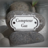 Petite plaque émaillée forme rétro "Compteur Gaz"