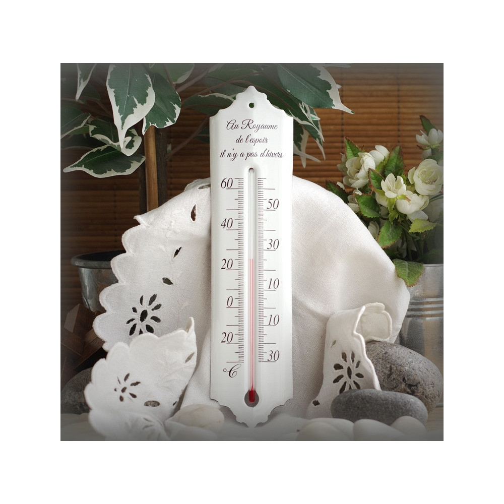 Thermomètre émail Espoir