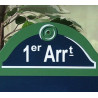 La véritable Plaque de Paris avec Arrondissement et personnalisée à votre nom