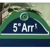 La véritable Plaque de Paris avec Arrondissement et personnalisée à votre nom