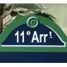 La véritable Plaque de Paris avec Arrondissement et personnalisée à votre nom