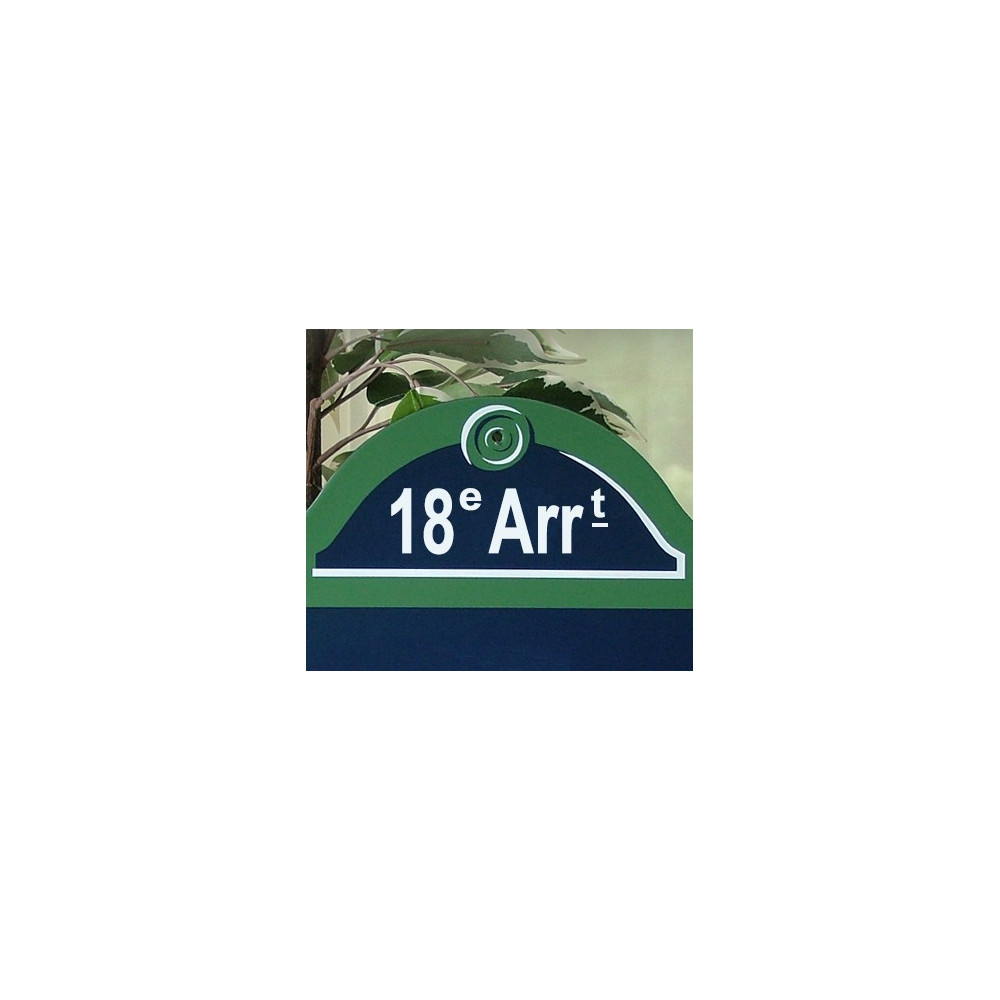 La véritable Plaque de Paris avec Arrondissement et personnalisée à votre nom