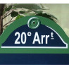 Your Enamel Plate of Paris with "arrondissement" personalized in your name